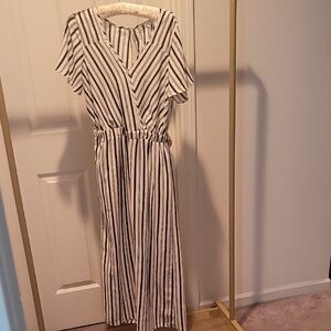 Striped Black and White Women's Rompers